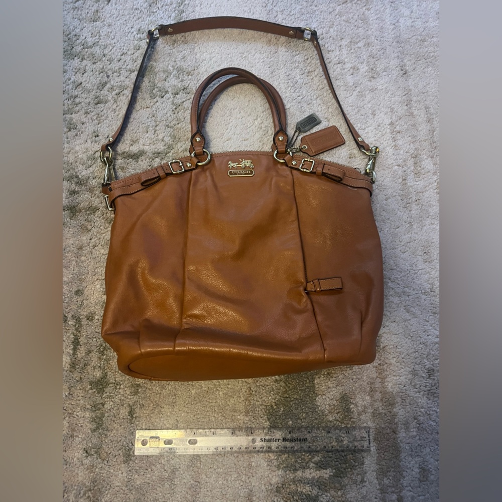Coach Madison Lindsey Leather Satchel